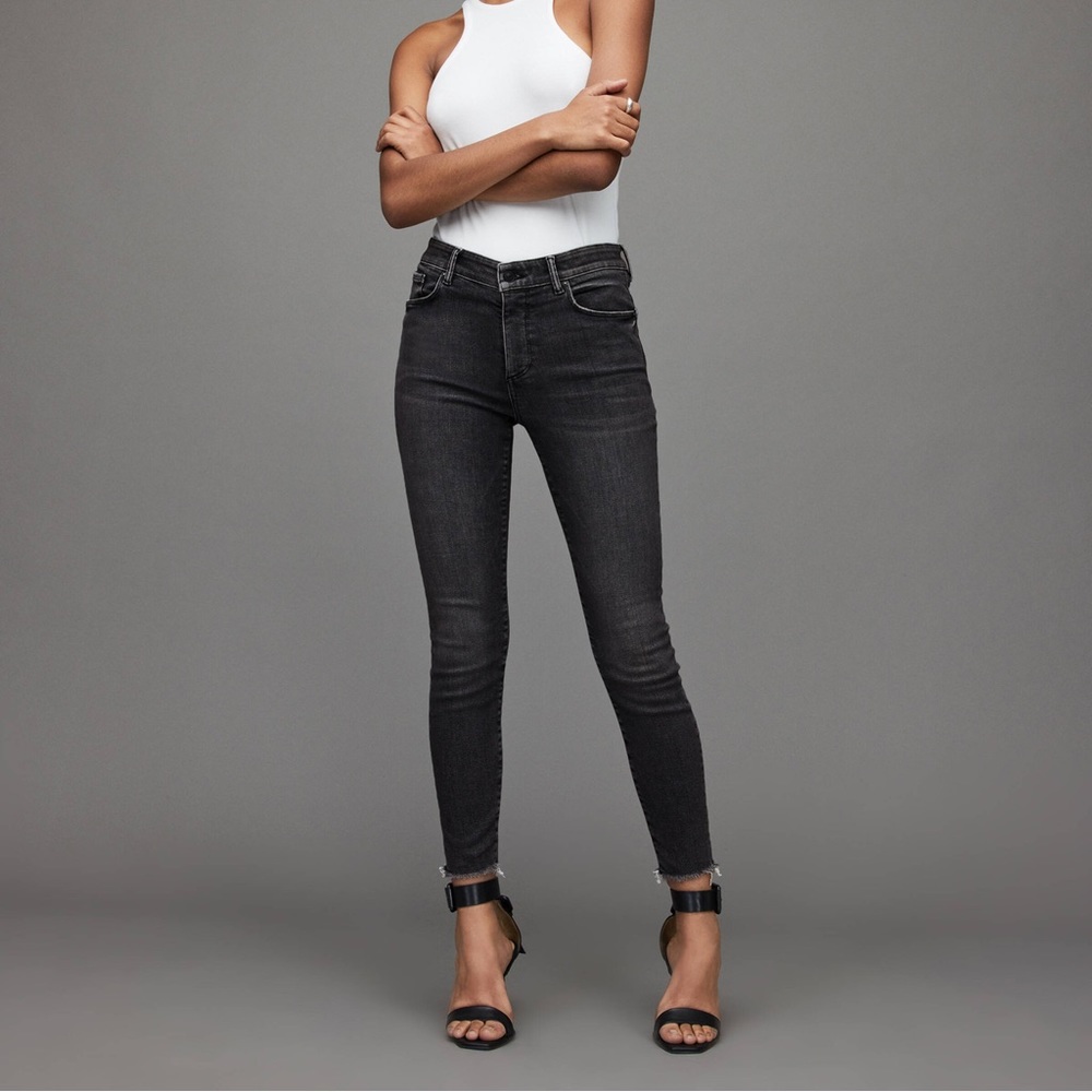 All Saints Dark Grey Mid-Rise Jeans, Size 27